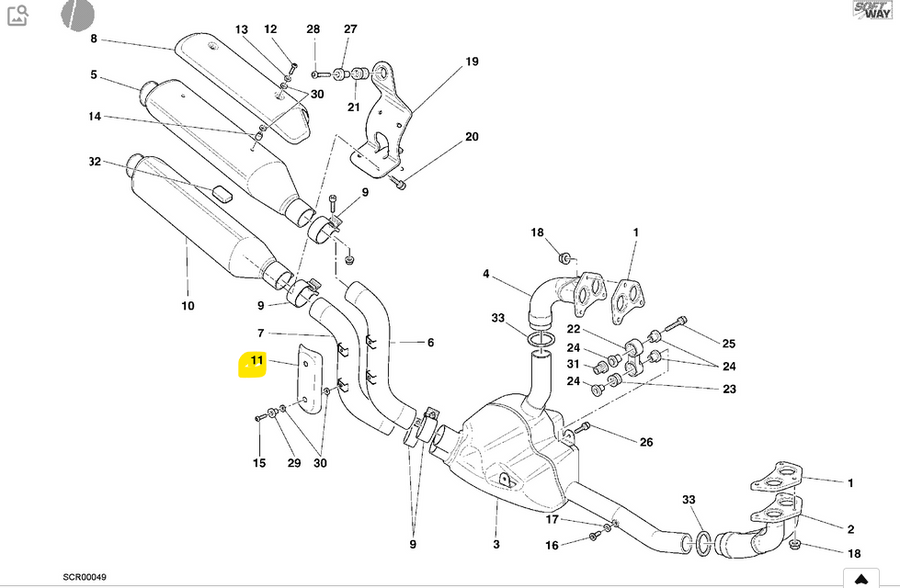 Aluminum Heat Shield - Ducati