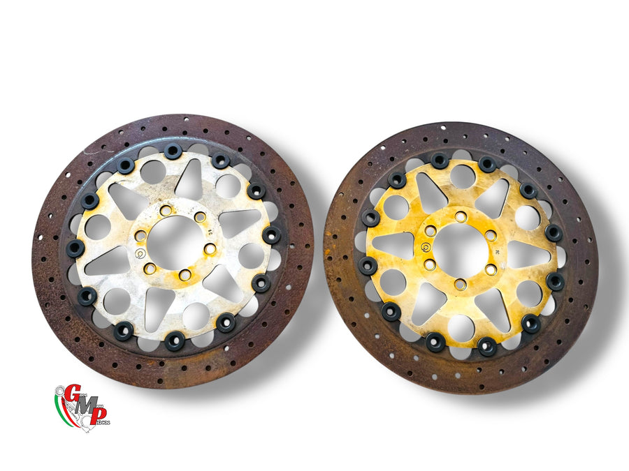 Pair of Brembo Racing Cast Iron Front Brake Discs - Ducati
