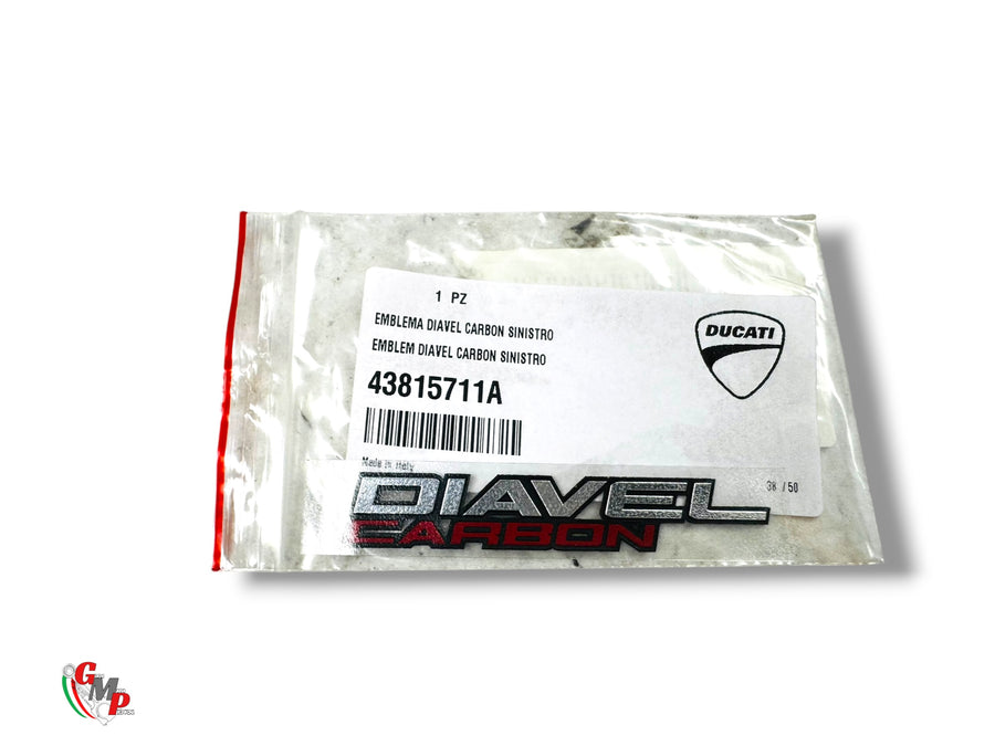 Diavel Carbon Left Side Emblem NEW - Ducati