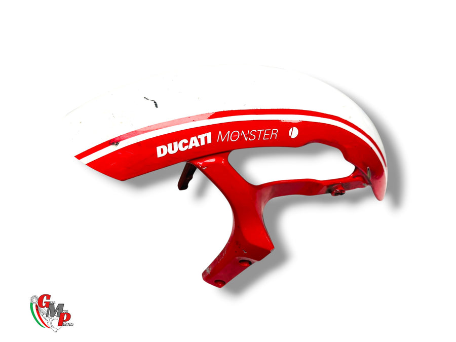 Red Front Fender with White Stripe - Ducati