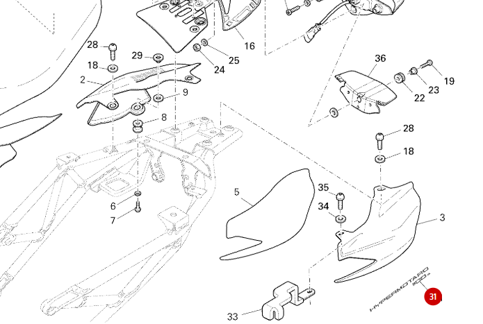NEW Rear Fairing Sticker - Ducati