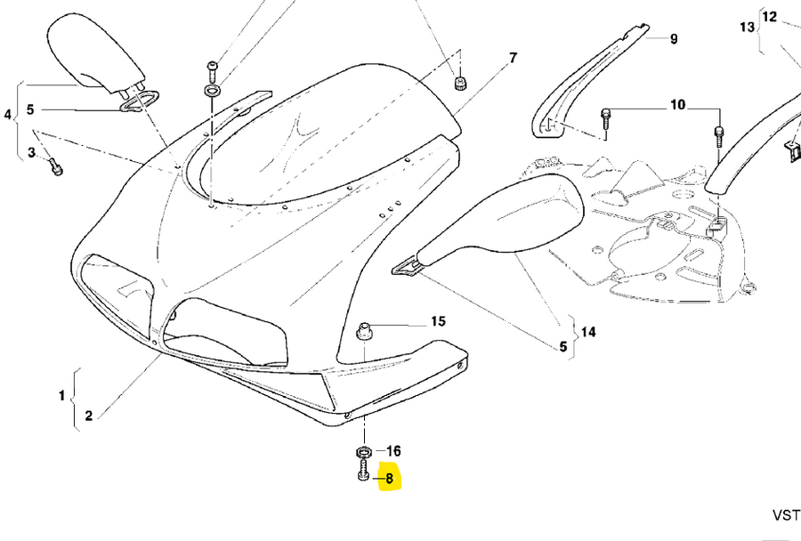 M6 pan head screw - Ducati