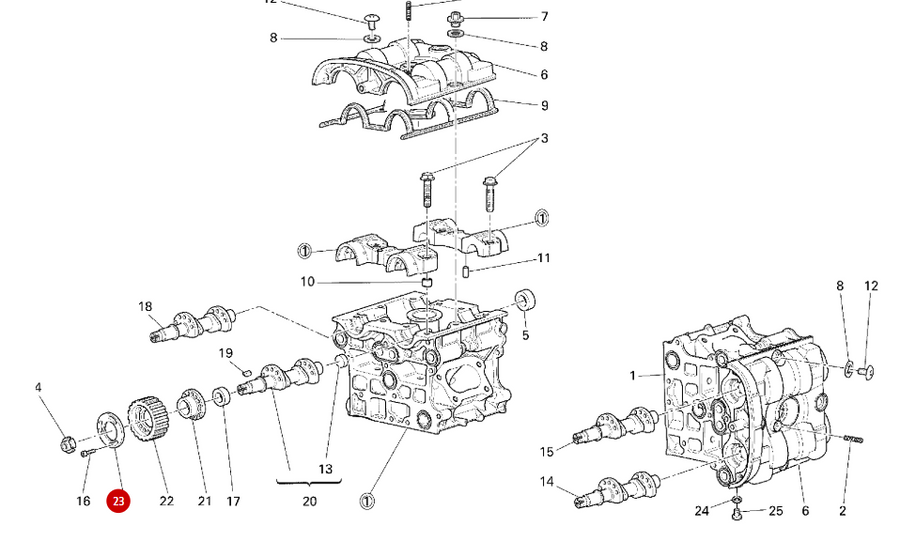 Special washer for crankshaft pulley NEW - Ducati