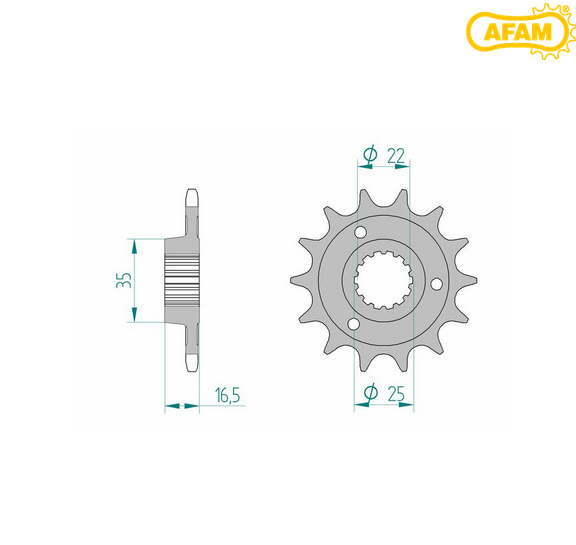 Front sprocket 525 AFAM NEW - Ducati