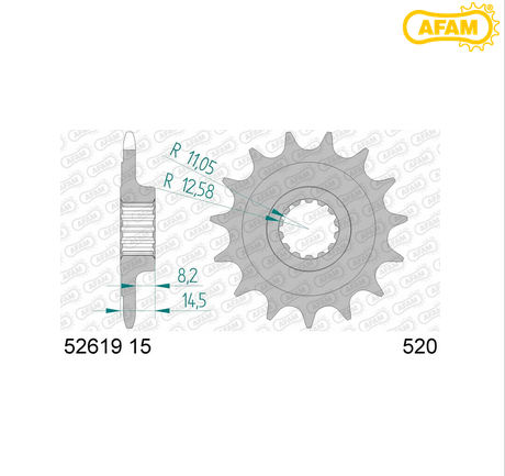 AFAM NEW 15-tooth gearbox sprocket - Ducati