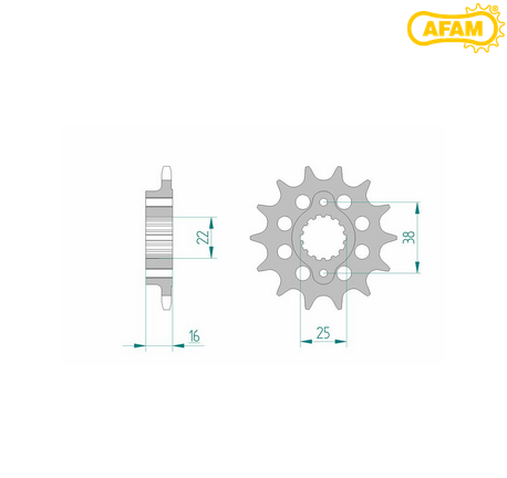 Sprocket output gearbox 520 AFAM NEW - Ducati