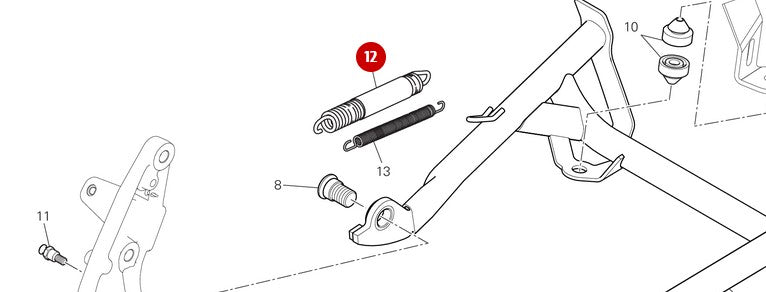 NEVER USED Centre Stand Spring - Ducati