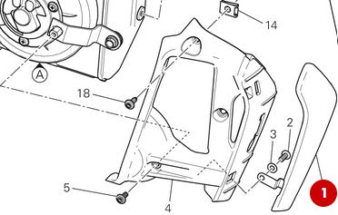 NEW Right side radiator air vent cover - Ducati