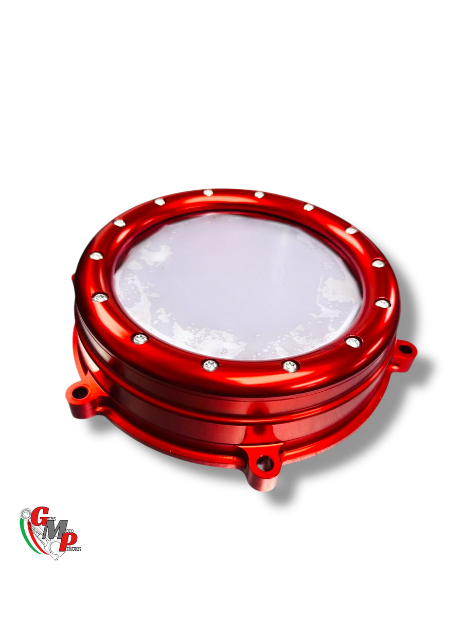 STM transparent Red smooth clutch cover NEW - Ducati