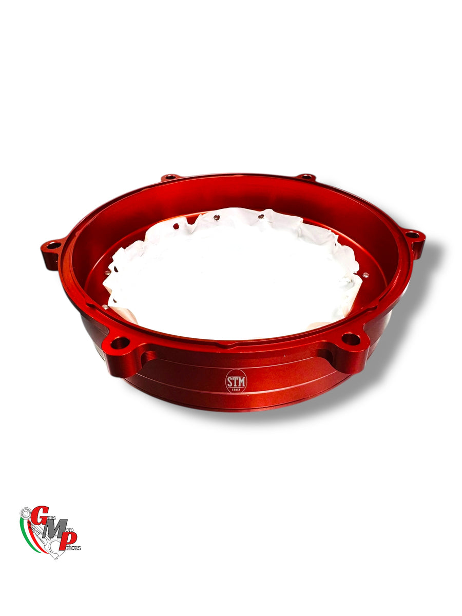 STM transparent Red smooth clutch cover NEW - Ducati