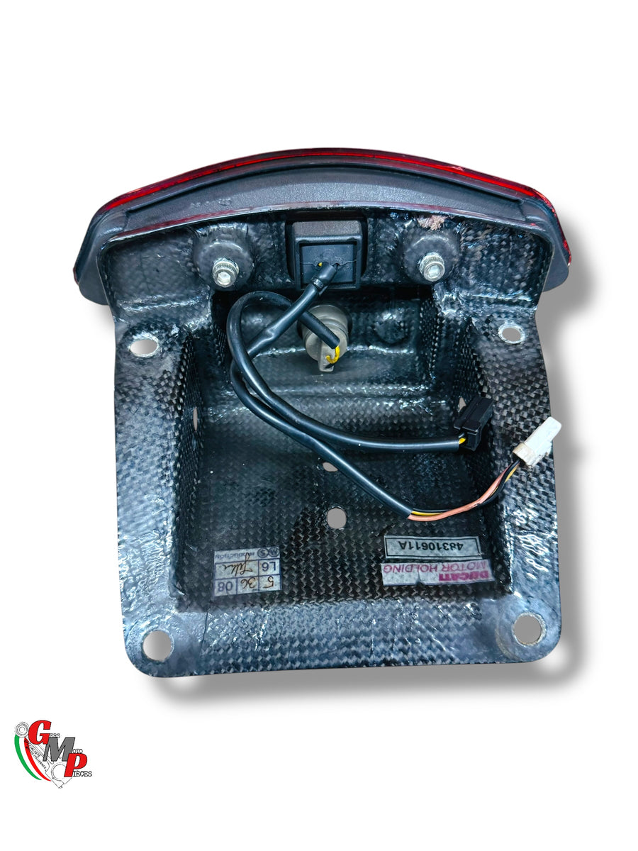 Used Carbon Racing Tail Light and Bracket Assembly - Ducati