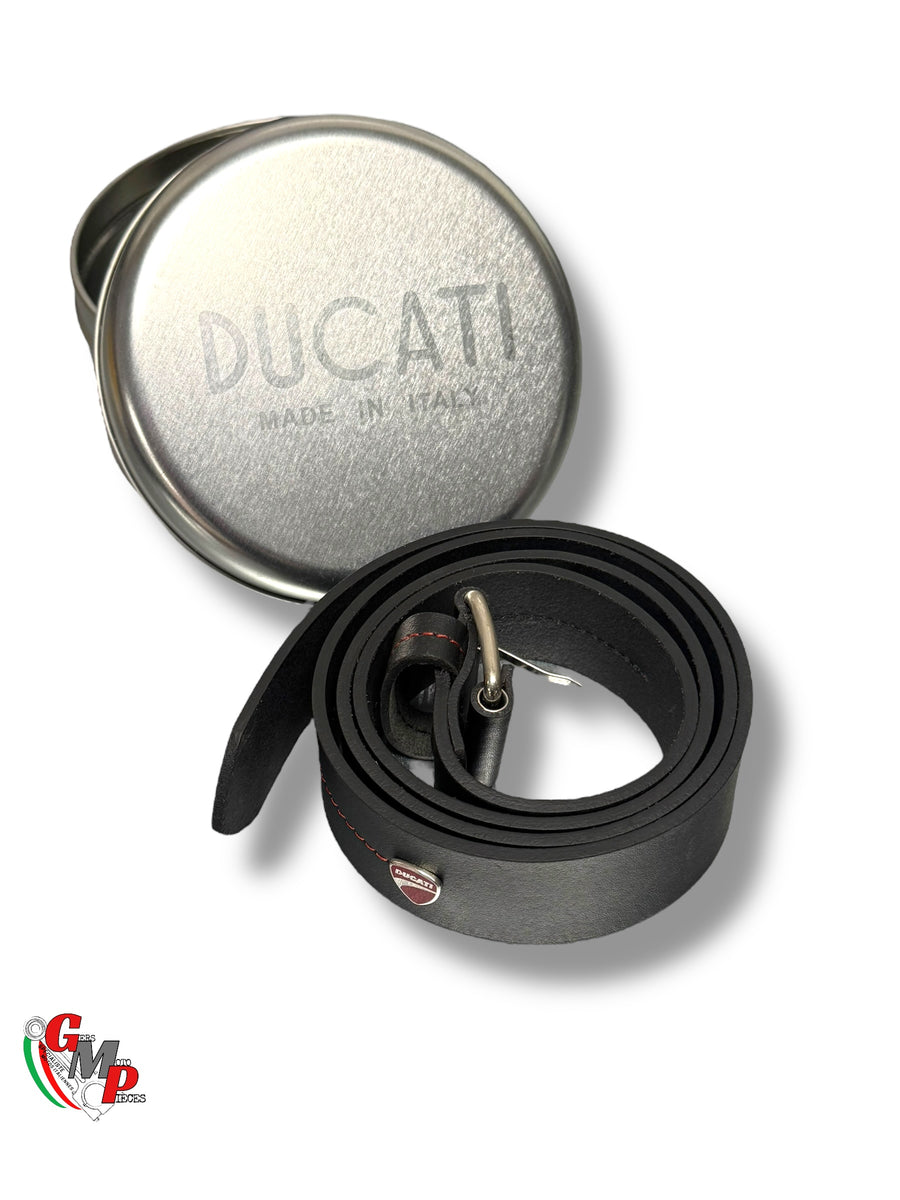 Original Ducati red logo leather belt New