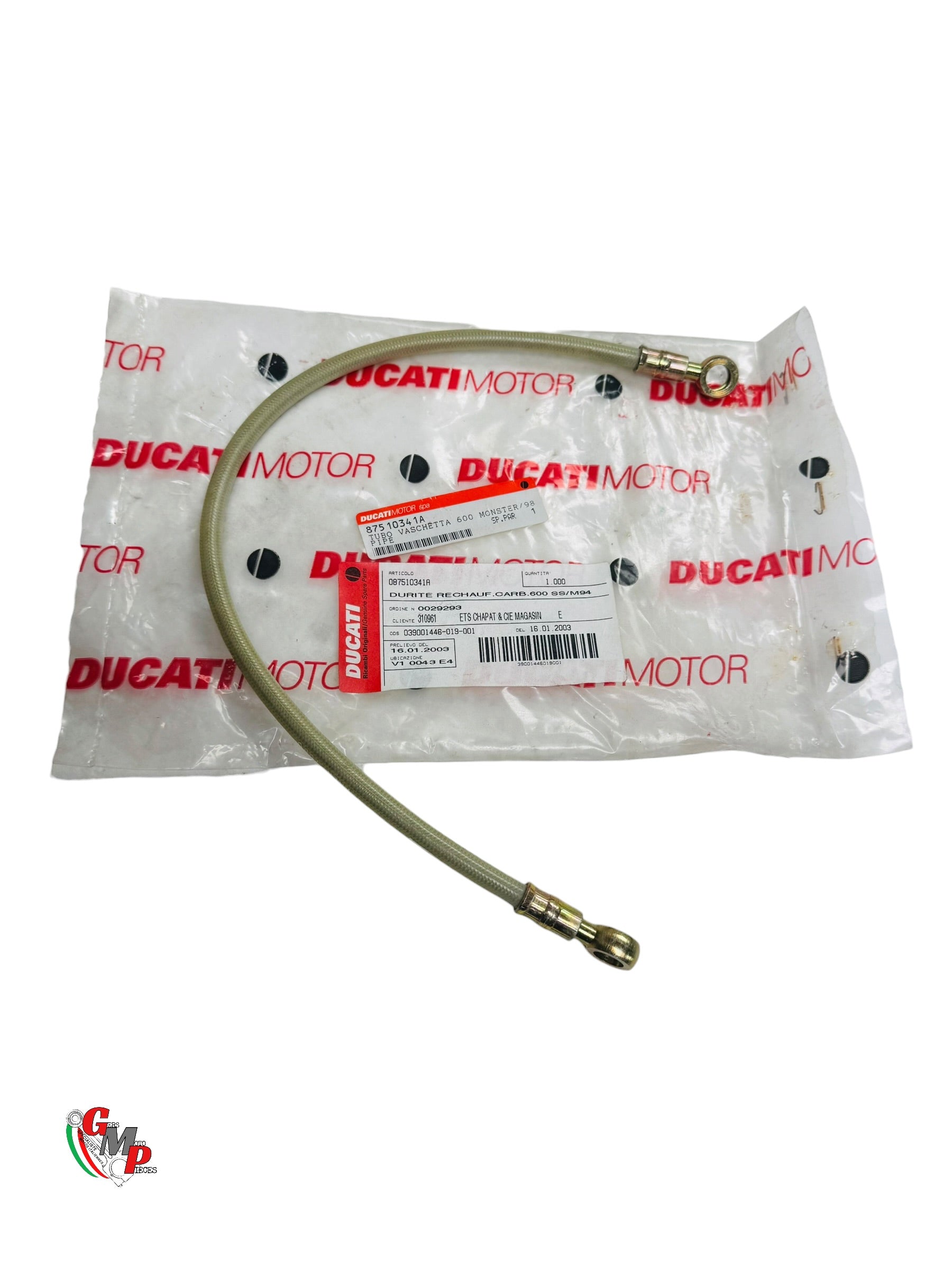NEW Bichromated Carb Heater Hose - Ducati