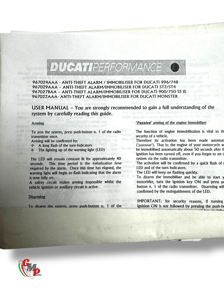 NEW Alarm - Ducati Performance