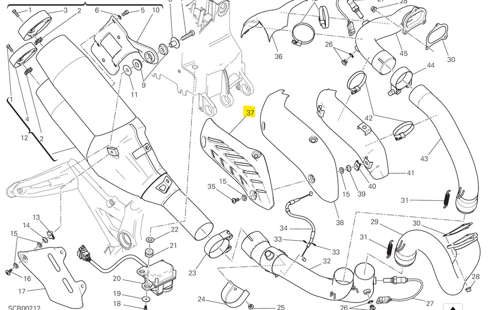 Exhaust Heat Shield - Ducati
