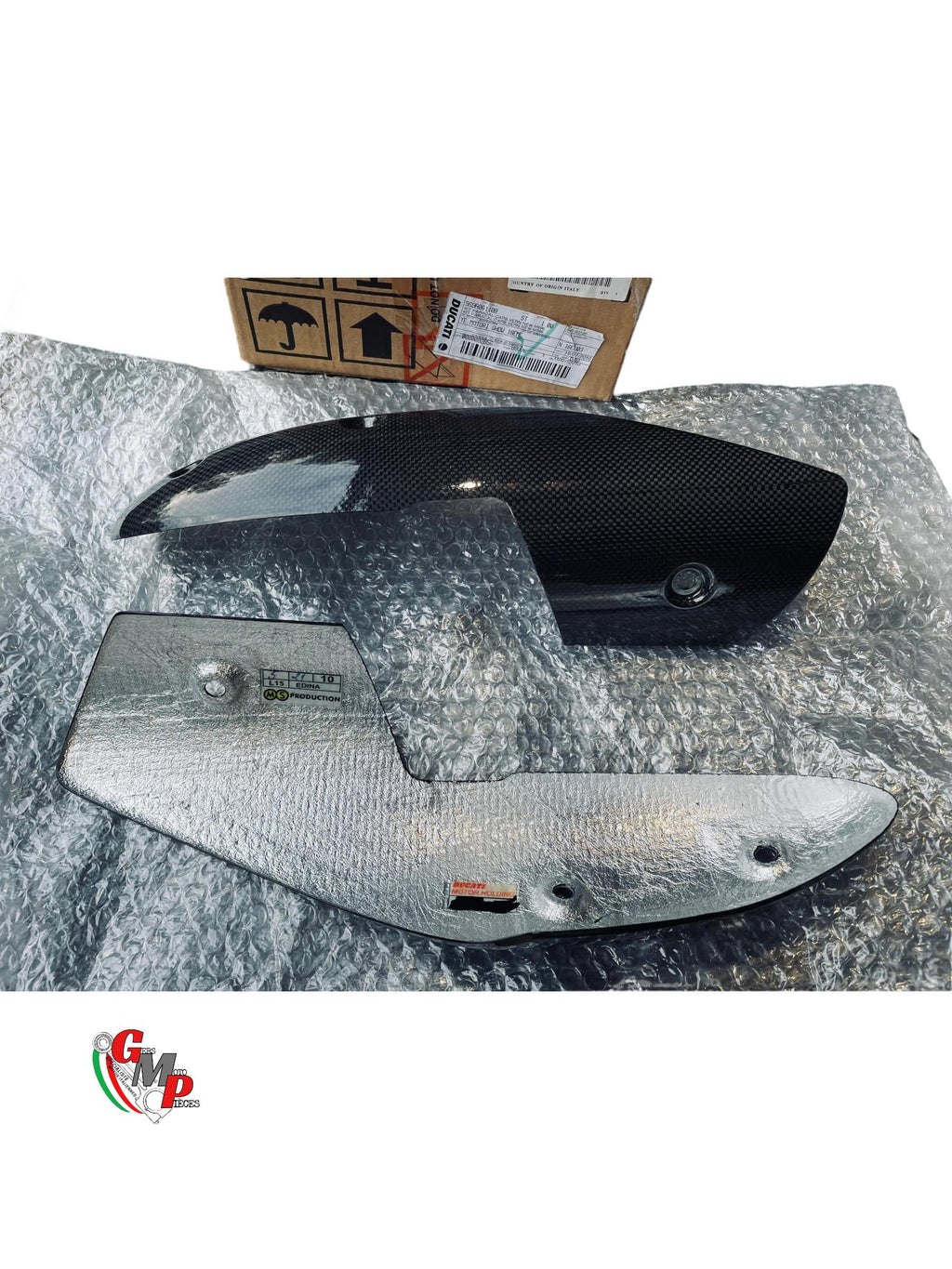 Carbon Exhaust Heat Shield Protection NEW - Ducati Monster 696 796 1100 final horn