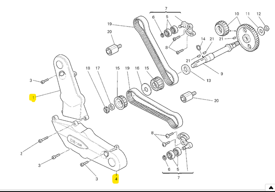 Black Timing Cover Kit NEW - Ducati