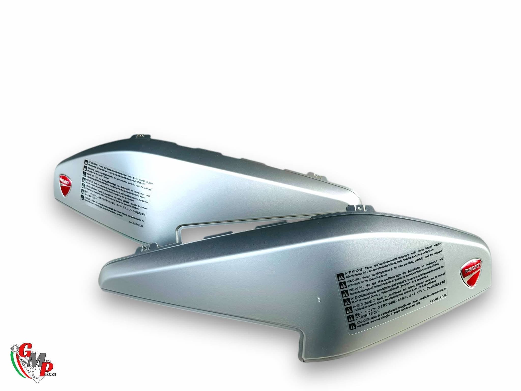 NEW Aluminum Grey Suitcase Lid Kit - Ducati Multistrada MTS 1200 cor finale