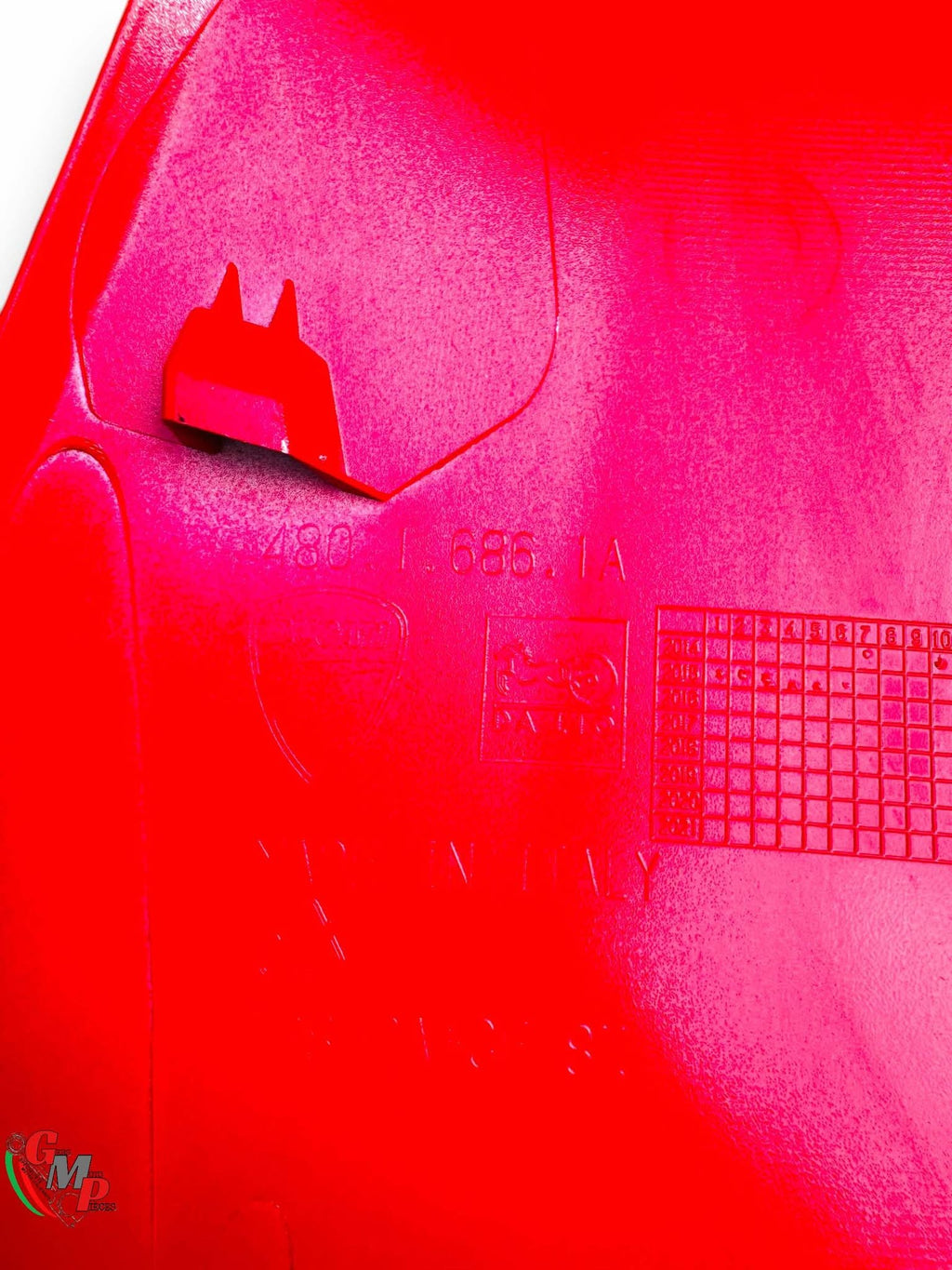 Right Side Fairing Scoop Red - Ducati