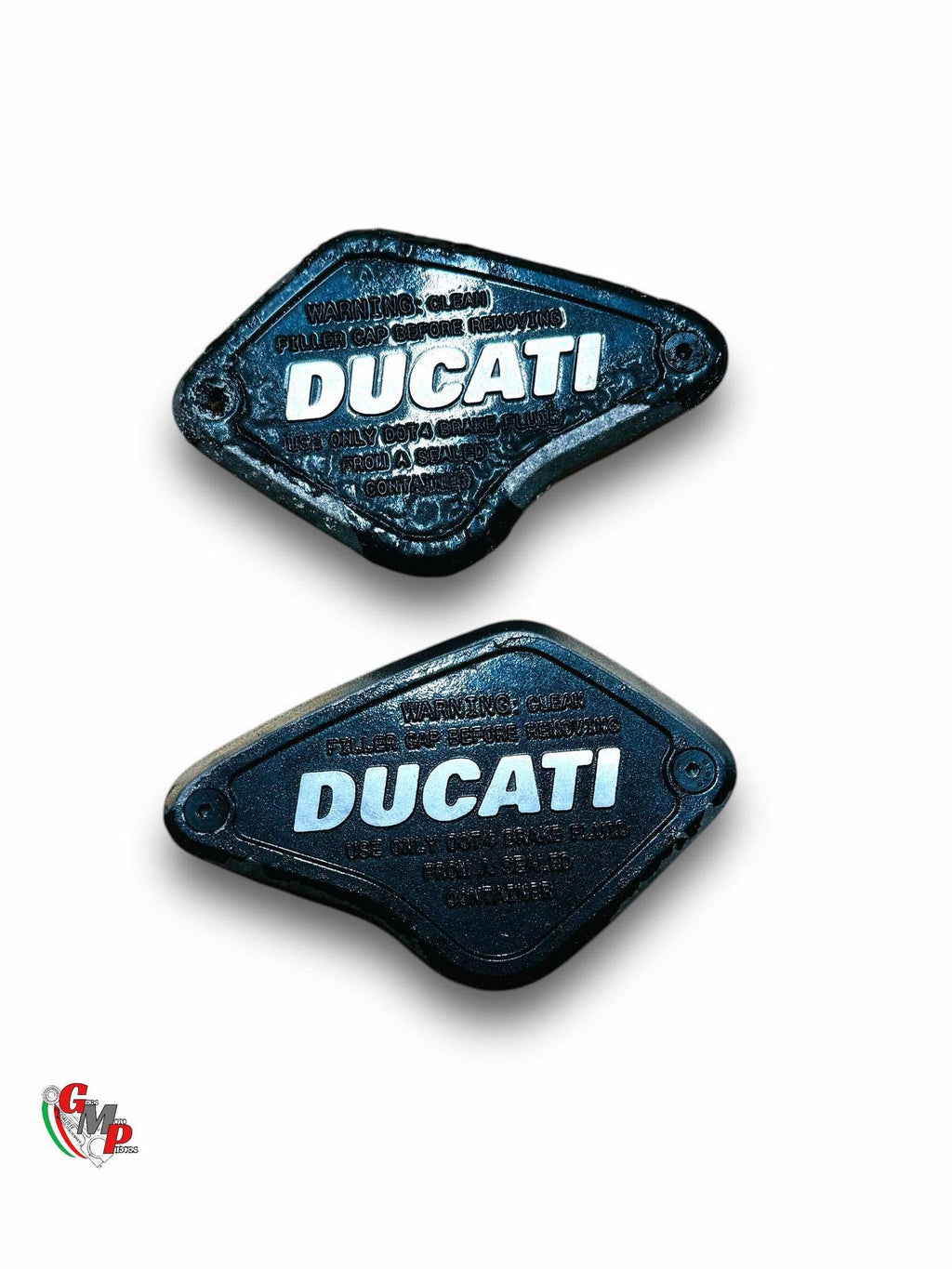 Pair of Brake and Clutch Fluid Reservoir Covers - Ducati