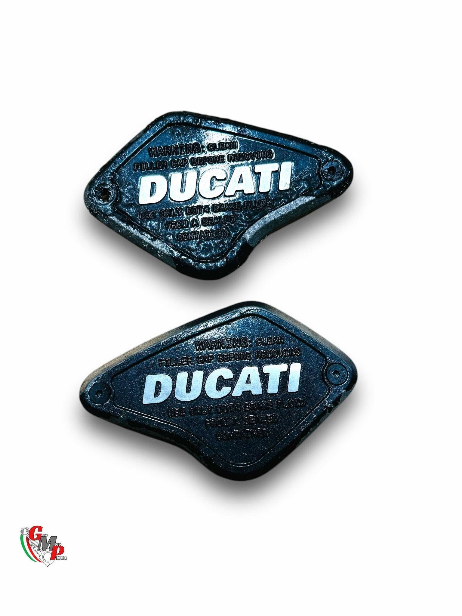 Pair of Brake and Clutch Fluid Reservoir Covers - Ducati