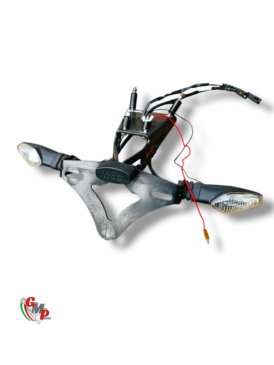 R&amp;G Short License Plate Holder with Turn Signals - Ducati