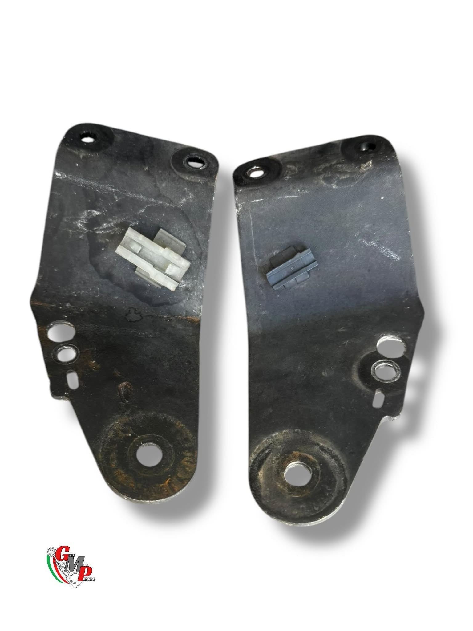 Pair of Black Headlight Brackets - Ducati