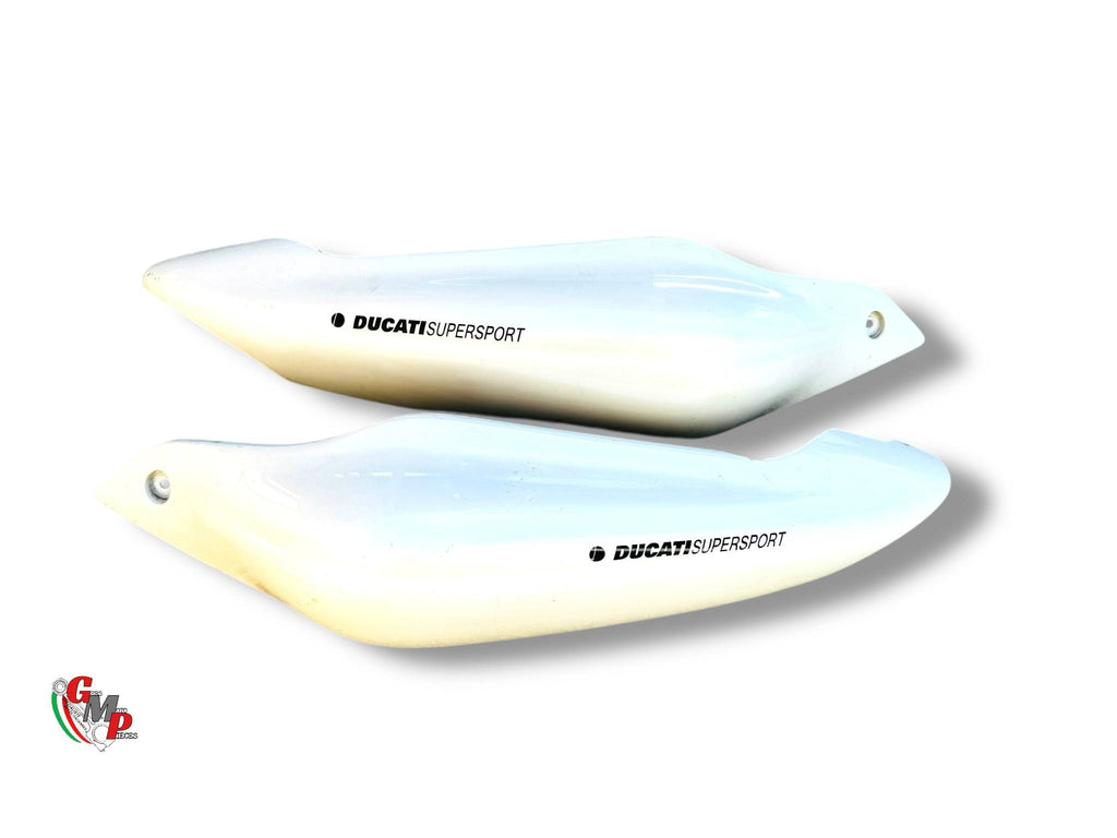 Pair of White Rear Fairing Side Panels - Ducati