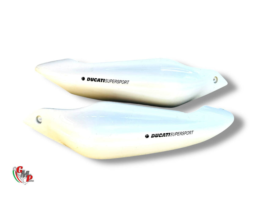 Pair of White Rear Fairing Side Panels - Ducati
