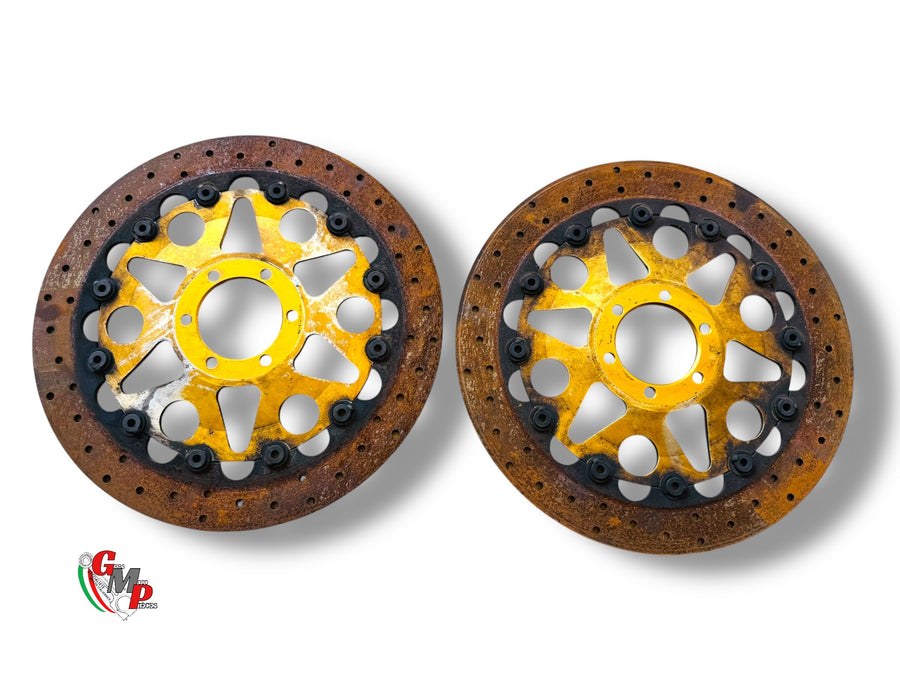 Pair of Brembo Racing Cast Iron Front Brake Discs - Ducati