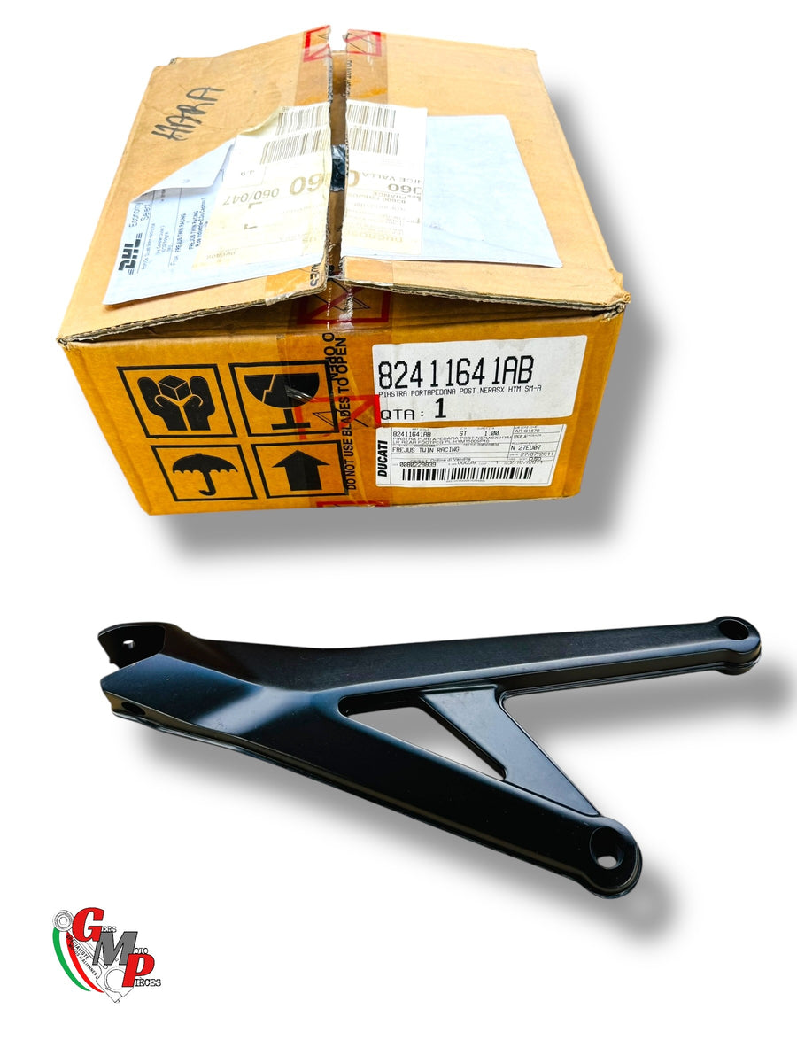 New Black Left Footrest Plate - Ducati Hypermotard 1100 Evo SP