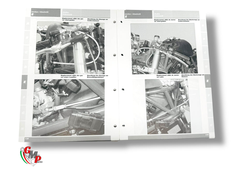 Workshop Manual 900MHE 2001 French/German NEW - Ducati