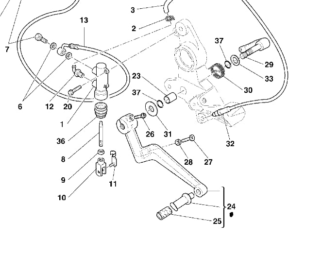 Brake Pedal - Ducati