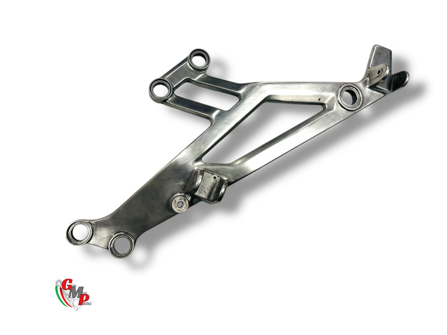 Polished Left Footrest Plate - Ducati