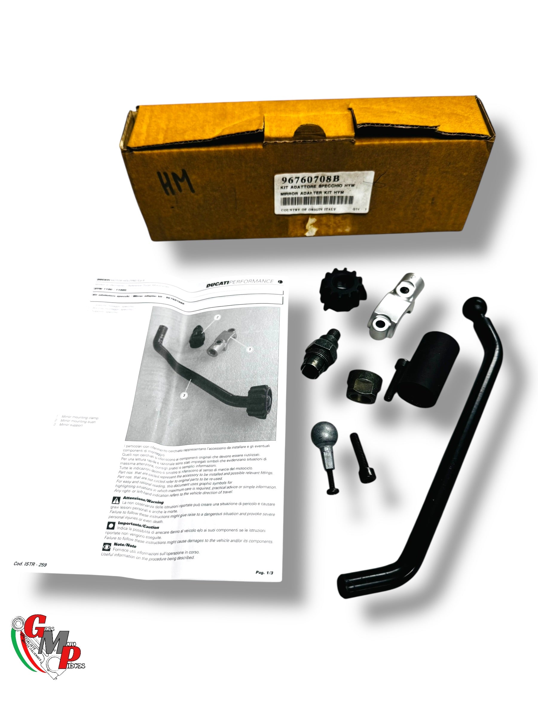 NEW Handlebar Mirror Mount Stem - Ducati (Copy)