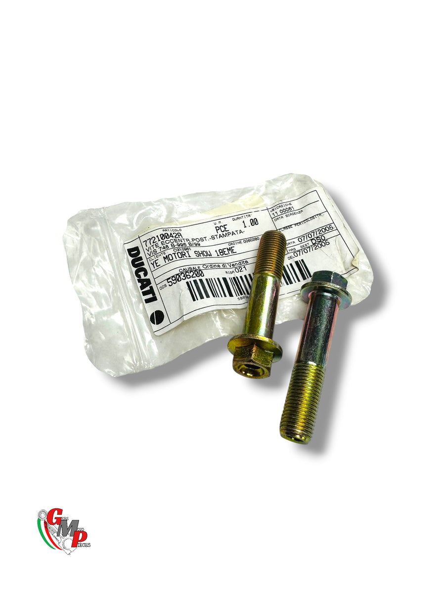 Eccentric Single-sided Swingarm Clamp Bolt Bichromate NEW - Ducati