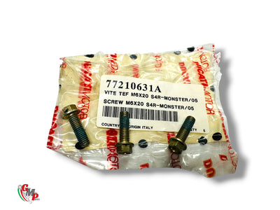 New M6X20 Yellow Zinc Plated Screw - Ducati