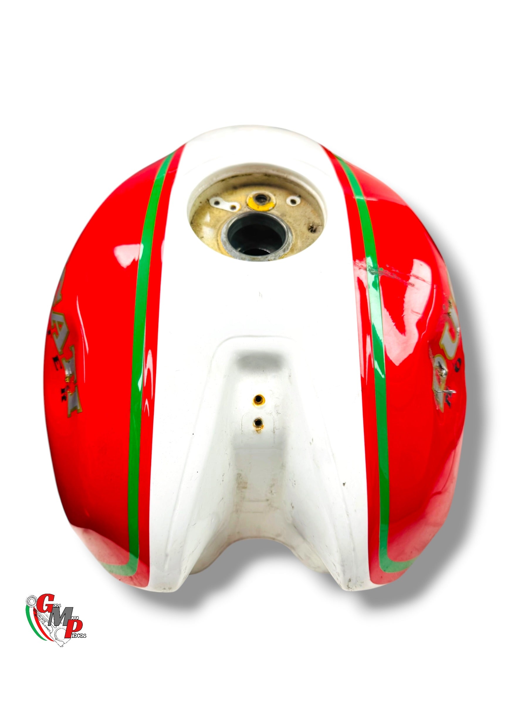 Fuel Tank Red White Stripe - Ducati