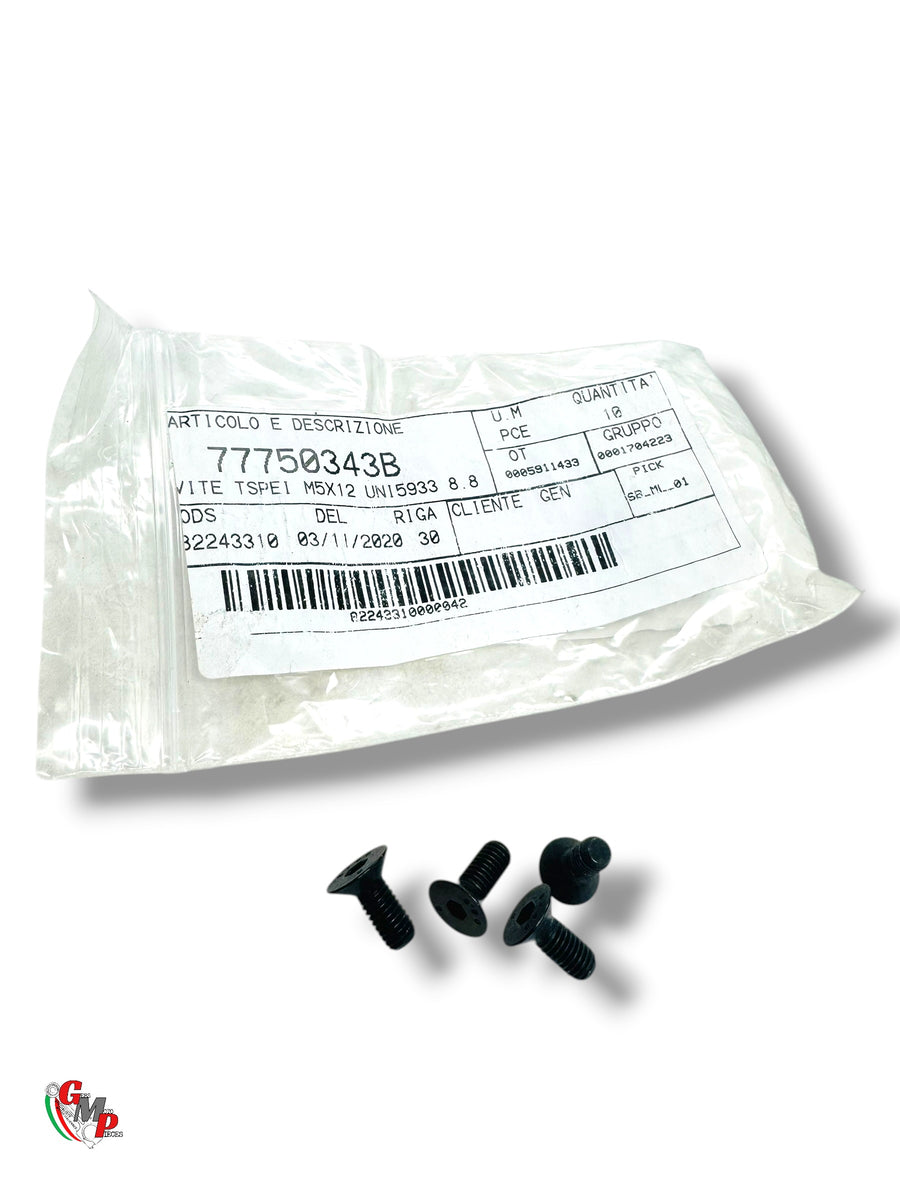 M5X12 Screw Black Support Fixing NEW - Ducati