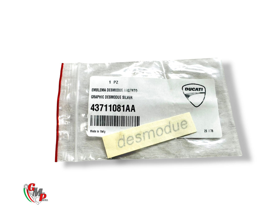 Desmodue Silver Decal NEW - Ducati