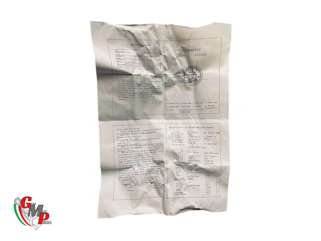 NEW Adaptable Speedometer with instructions - Ducati