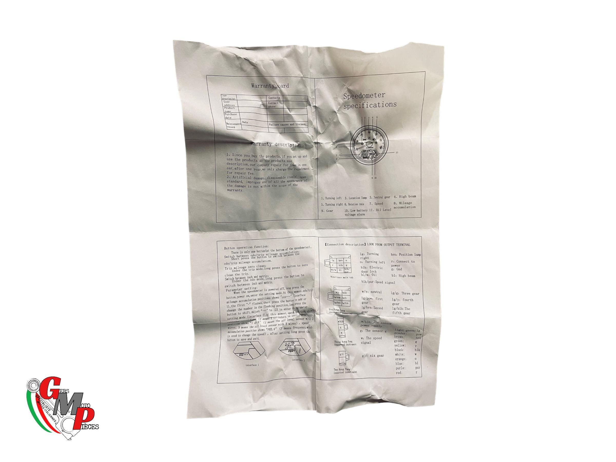 NEW Adaptable Speedometer with instructions - Ducati