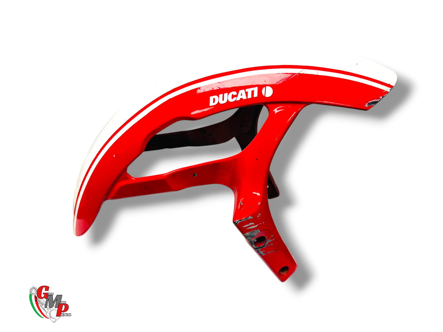 Red Front Fender with White Stripe - Ducati