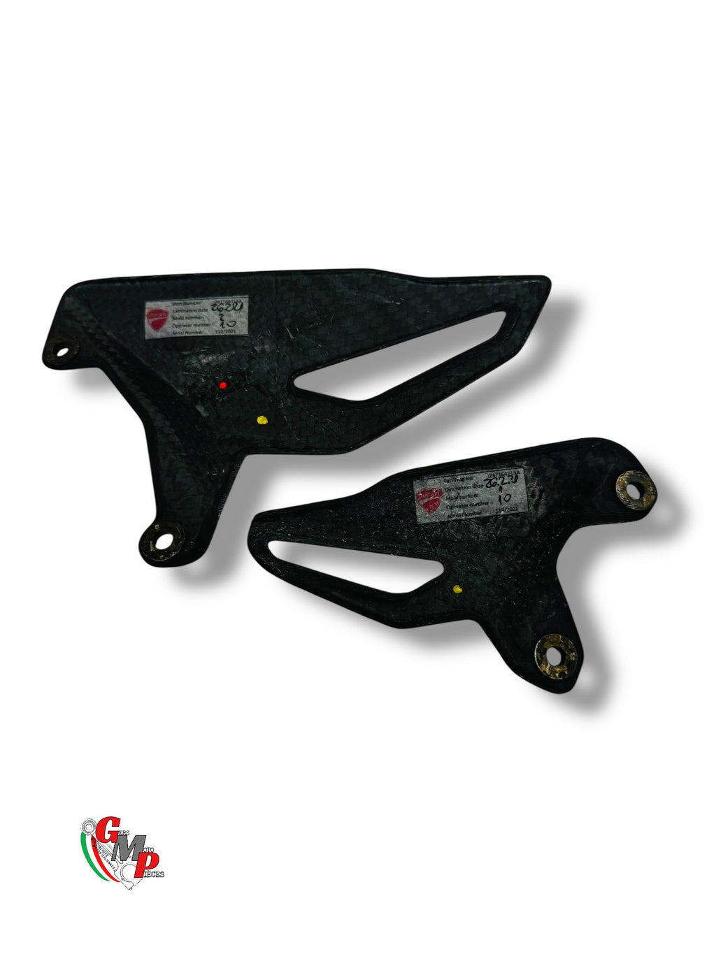 Carbon Heel Guard Pair - Ducati Performance