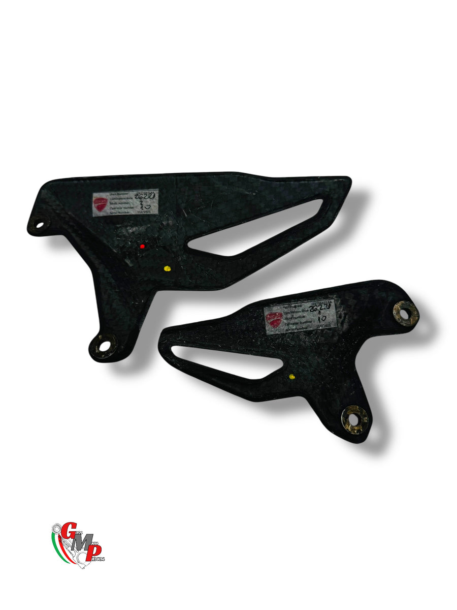 Carbon Heel Guard Pair - Ducati Performance