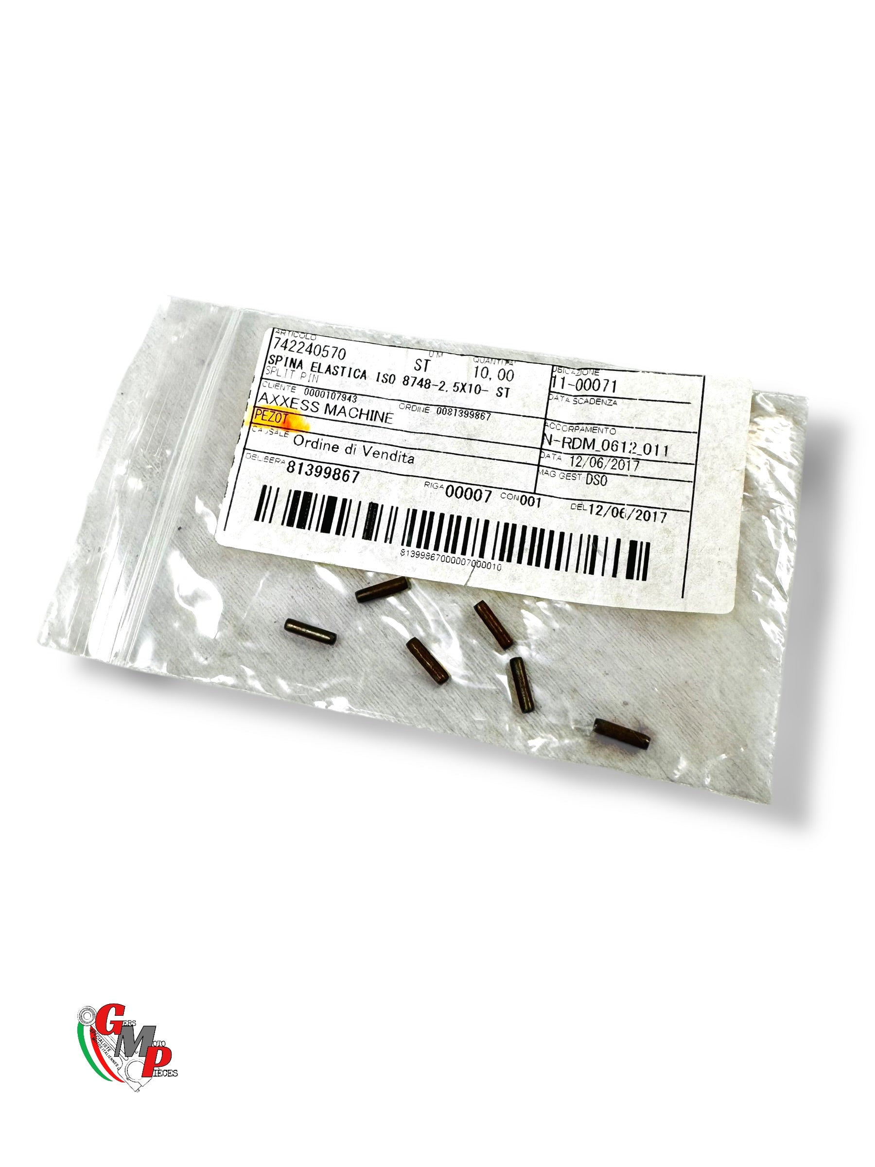 Cotter Pin 2.5X10 Sw NEW - Ducati