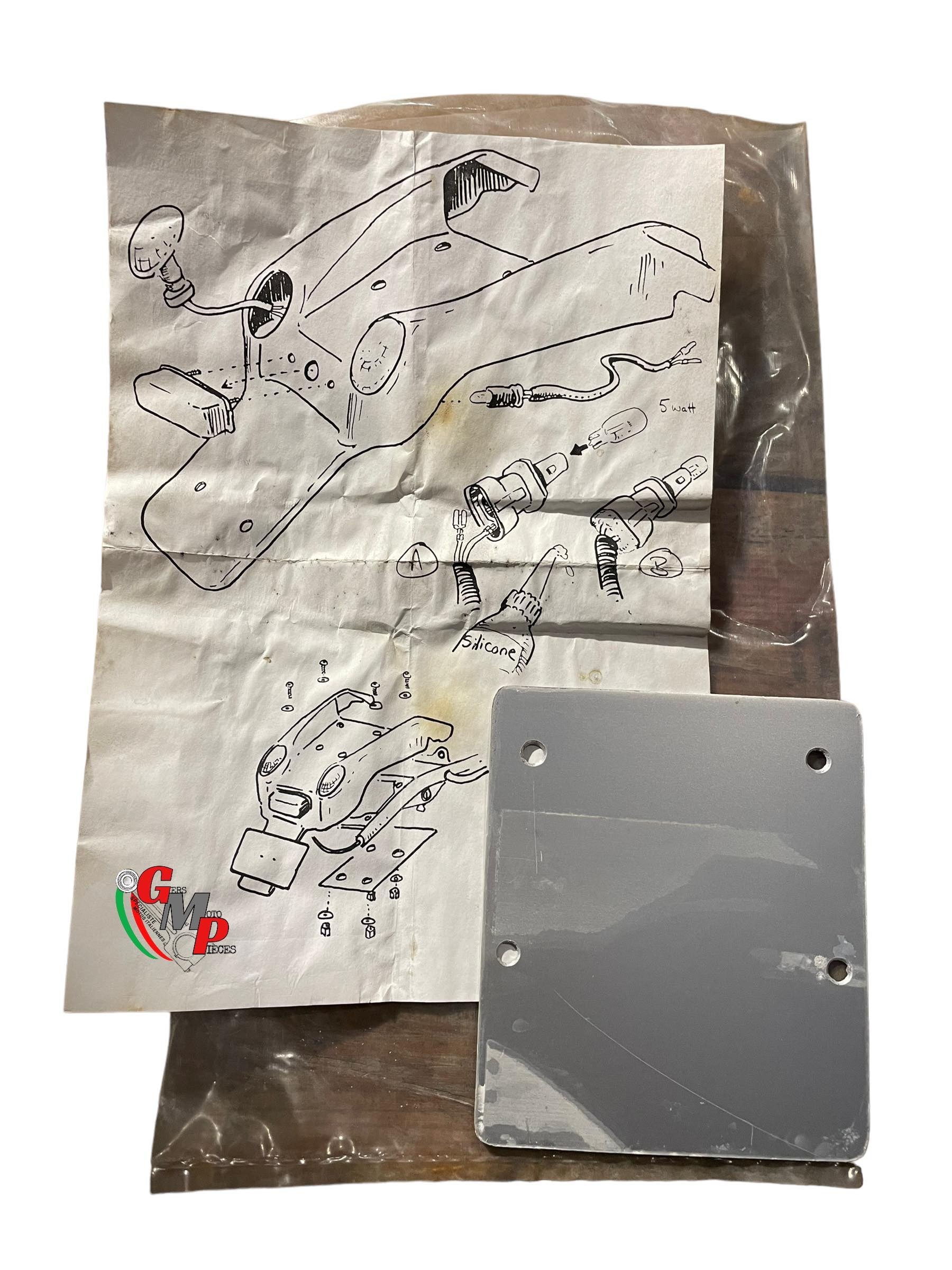 Underside Aluminum Plate Support for integrated carbon duckbill indicator - Ducati