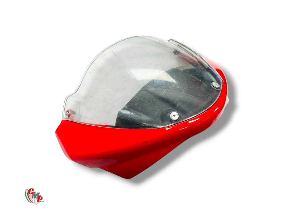 Red Fork Head Fairing with Bubble - Ducati