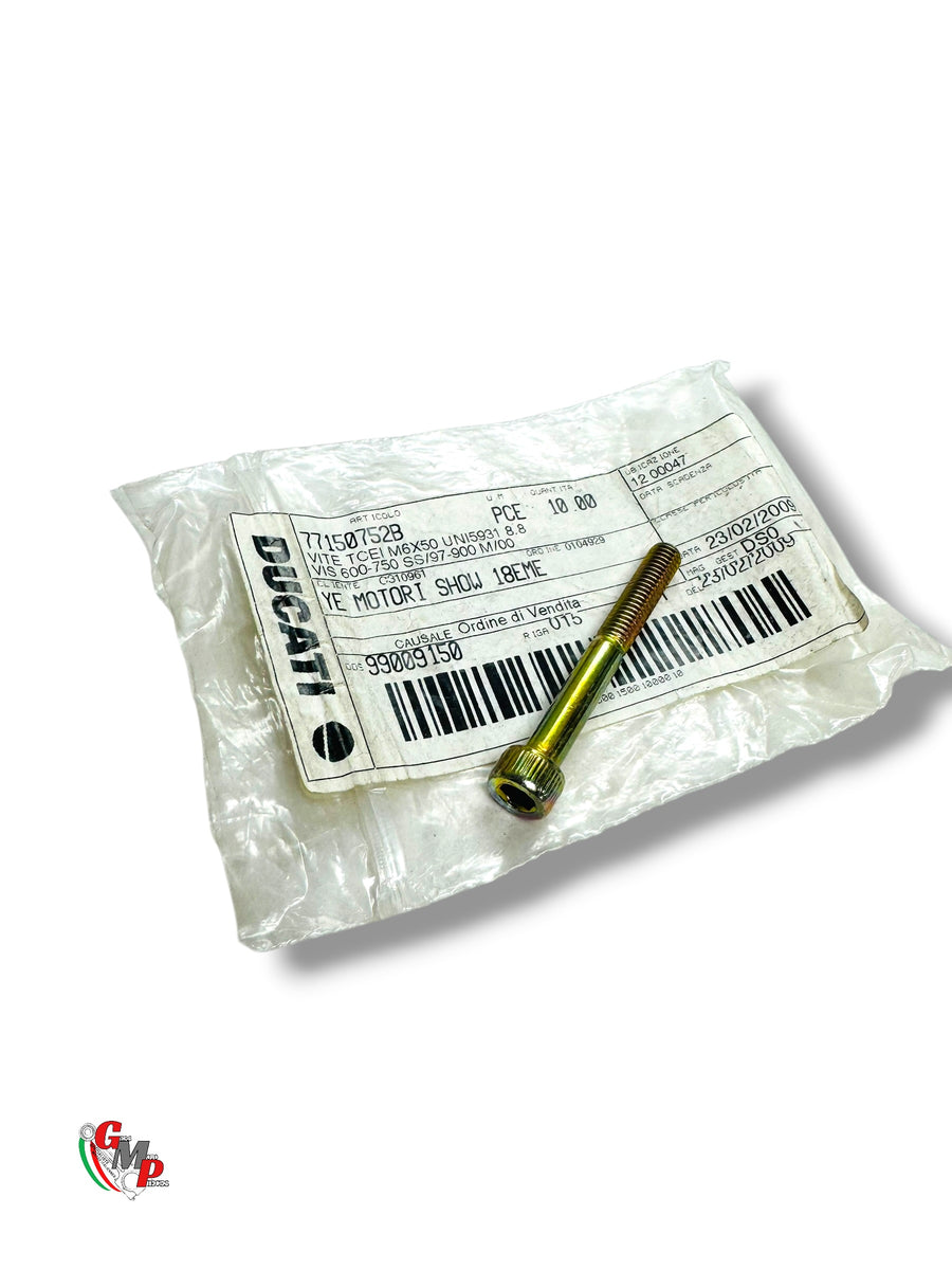 Screw M6x50 Yellow Zinc Plated NEW - Ducati