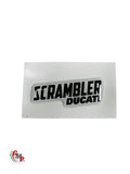 Ducati Scrambler Gel Raised Logos Sticker 15X40 NEW - Ducati